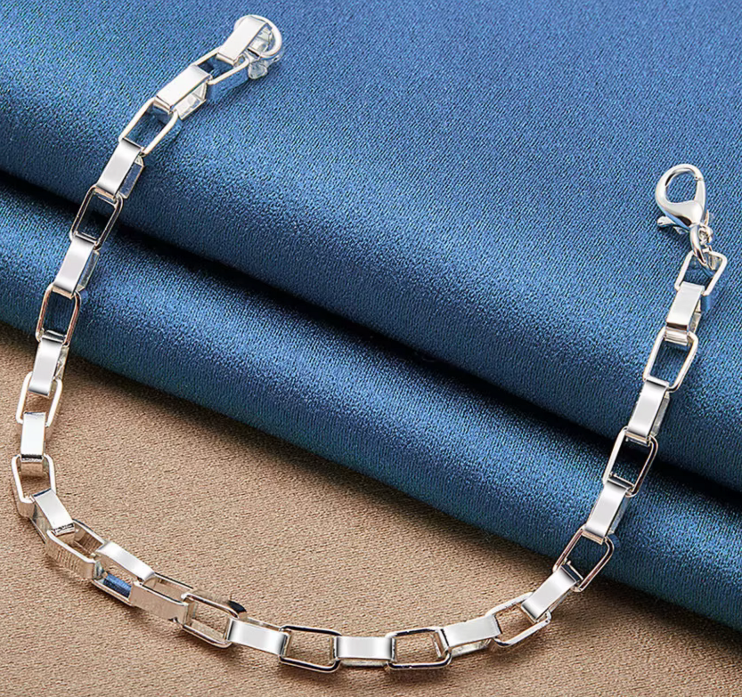 925 Sterling Silver Lobster Clasps Chain Bracelets 8 inches Oval link 8.5 mm